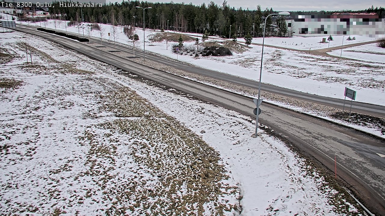 Weather Camera Image väg 8300 Oulu Hiukkavaara, Oulu, Pohjois-Pohjanmaa