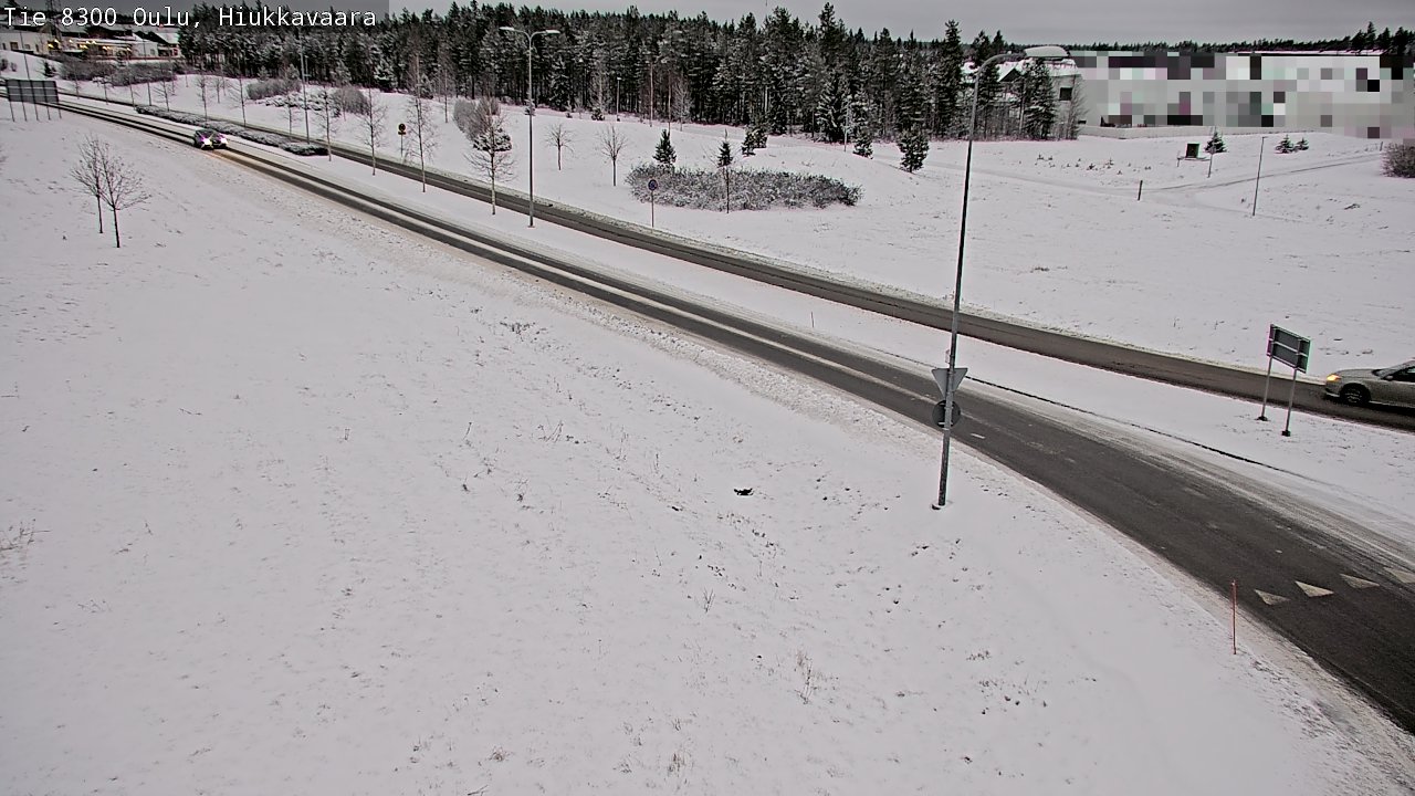 Weather Camera Image väg 8300 Oulu Hiukkavaara, Oulu, Pohjois-Pohjanmaa