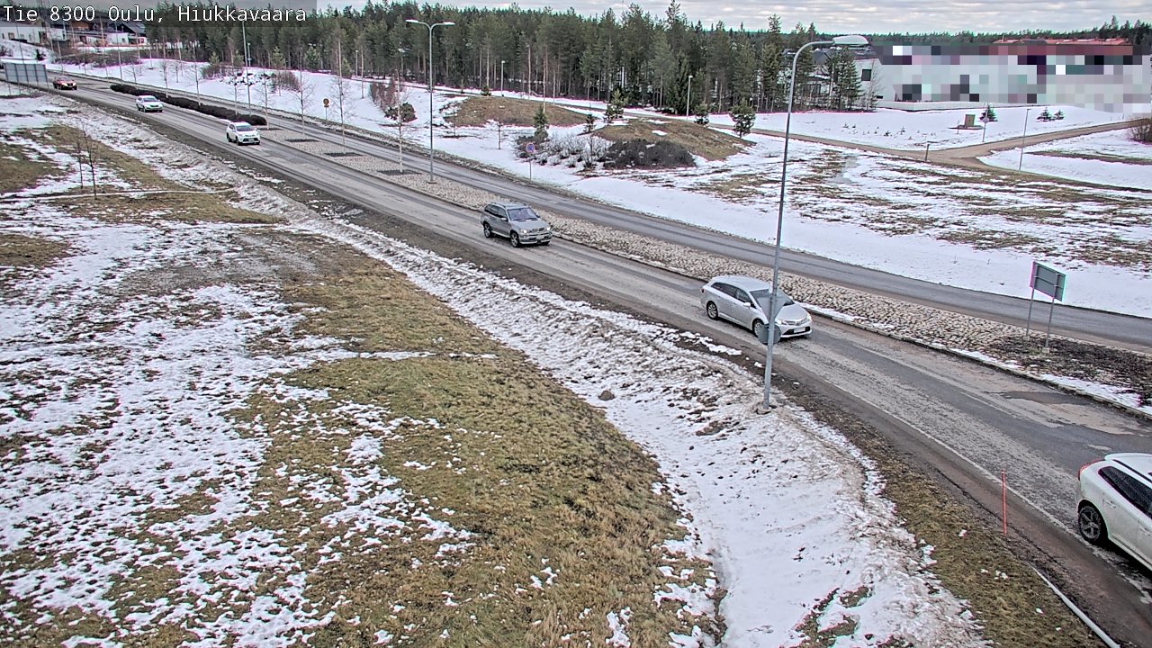Weather Camera Image väg 8300 Oulu Hiukkavaara, Oulu, Pohjois-Pohjanmaa