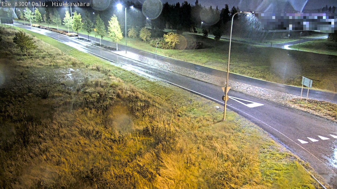 Weather Camera Image väg 8300 Oulu Hiukkavaara, Oulu, Pohjois-Pohjanmaa