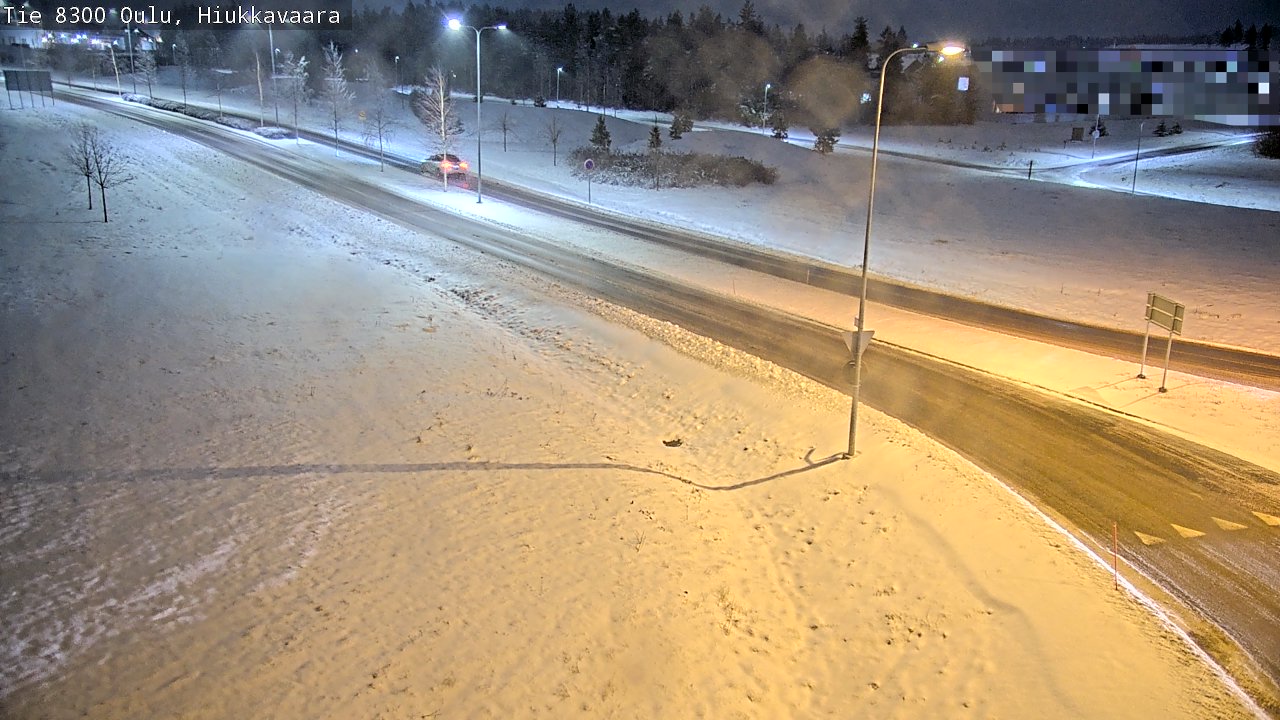 Weather Camera Image väg 8300 Oulu Hiukkavaara, Oulu, Pohjois-Pohjanmaa