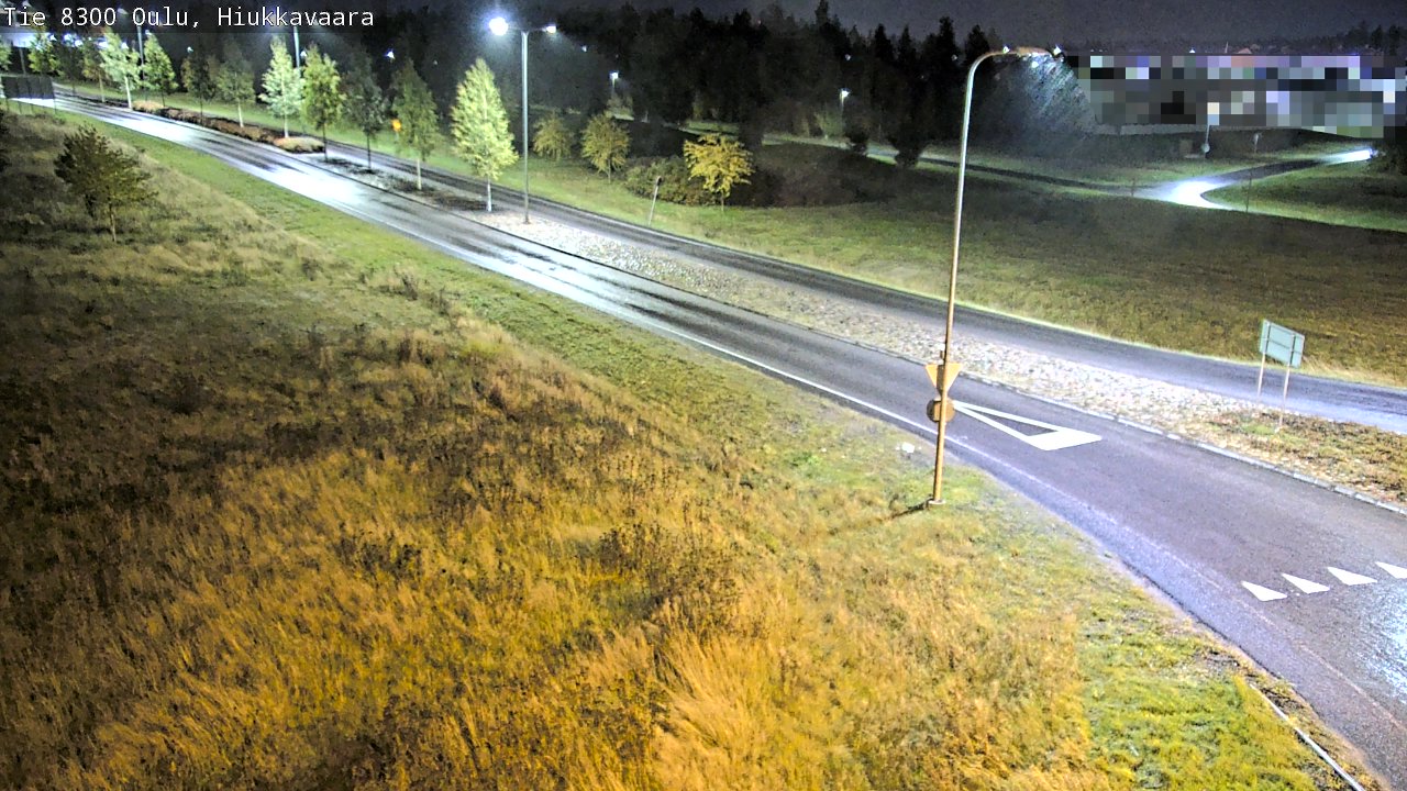 Weather Camera Image väg 8300 Oulu Hiukkavaara, Oulu, Pohjois-Pohjanmaa