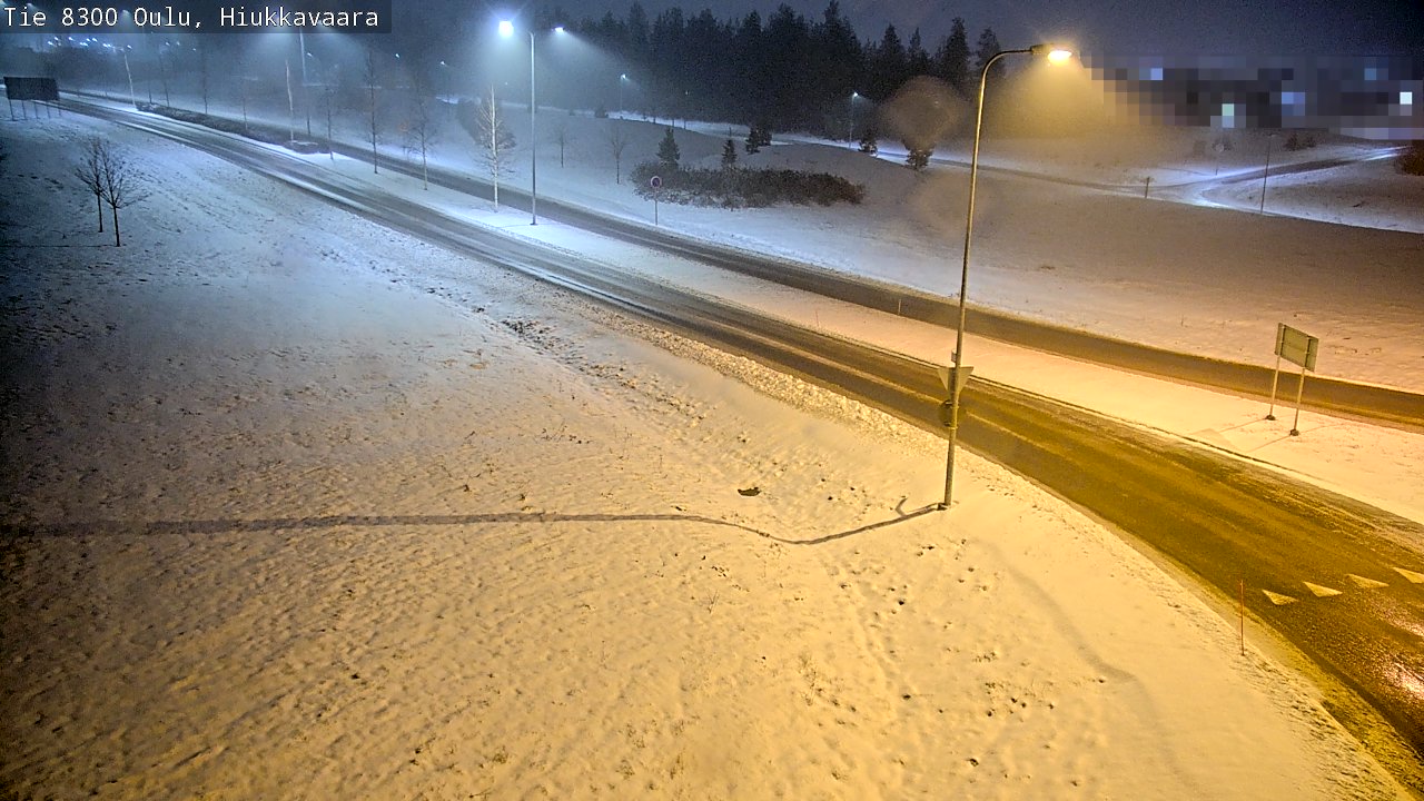 Weather Camera Image väg 8300 Oulu Hiukkavaara, Oulu, Pohjois-Pohjanmaa
