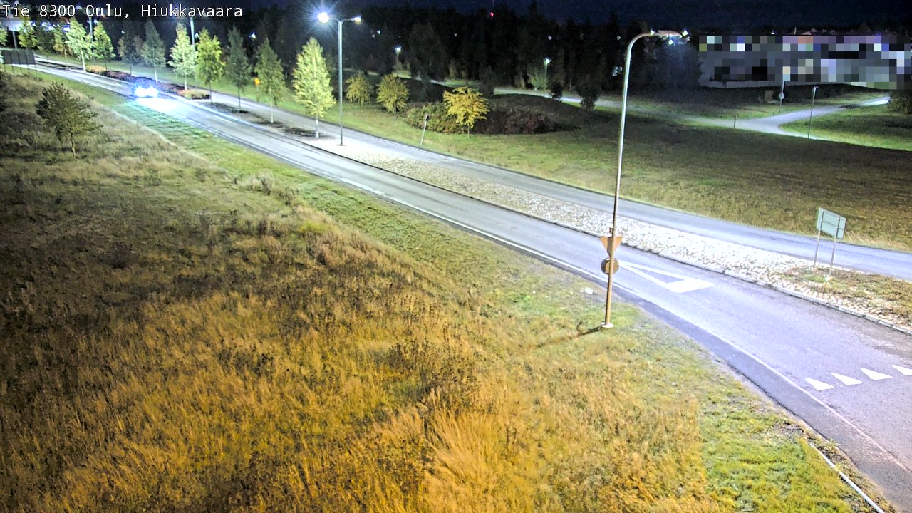 Weather Camera Image väg 8300 Oulu Hiukkavaara, Oulu, Pohjois-Pohjanmaa