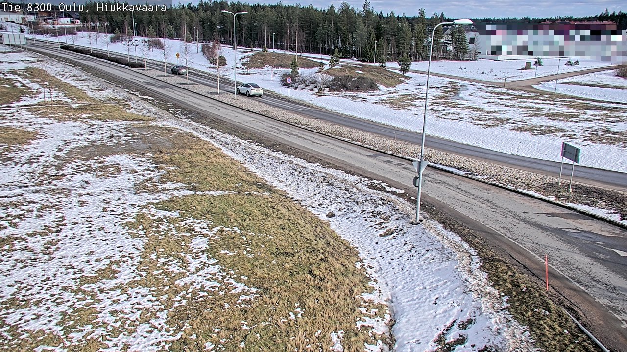 Weather Camera Image väg 8300 Oulu Hiukkavaara, Oulu, Pohjois-Pohjanmaa