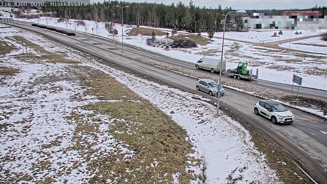 Weather Camera Image väg 8300 Oulu Hiukkavaara, Oulu, Pohjois-Pohjanmaa