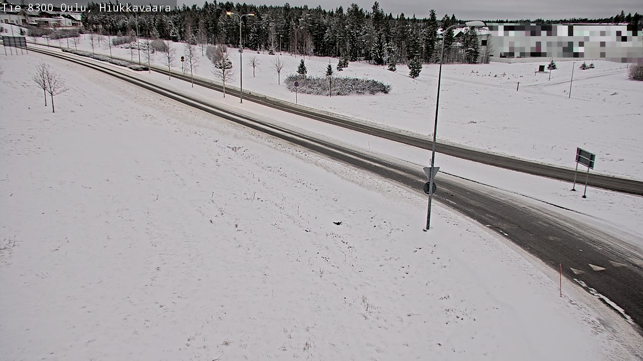 Weather Camera Image väg 8300 Oulu Hiukkavaara, Oulu, Pohjois-Pohjanmaa