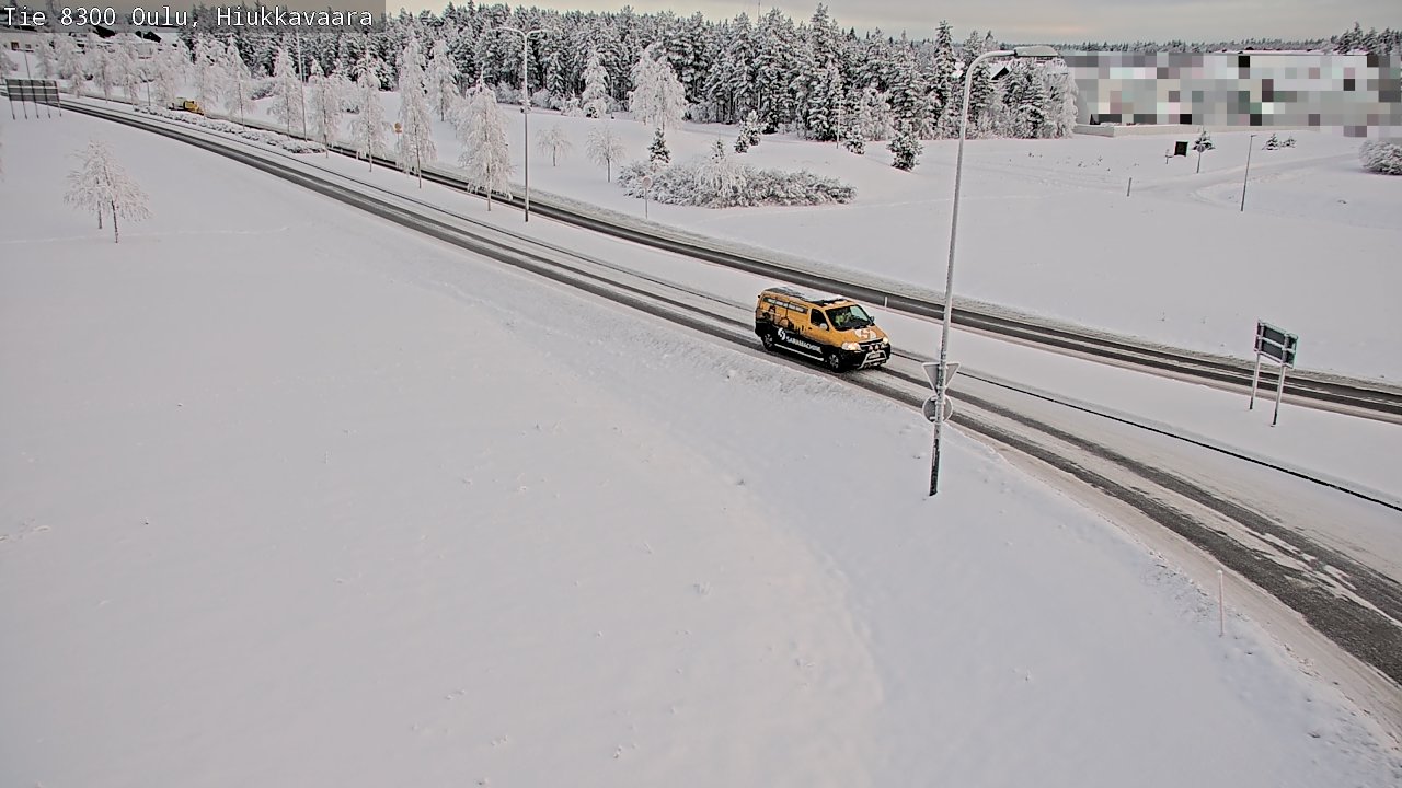 Weather Camera Image road 8300 Oulu Hiukkavaara, Oulu, Pohjois-Pohjanmaa