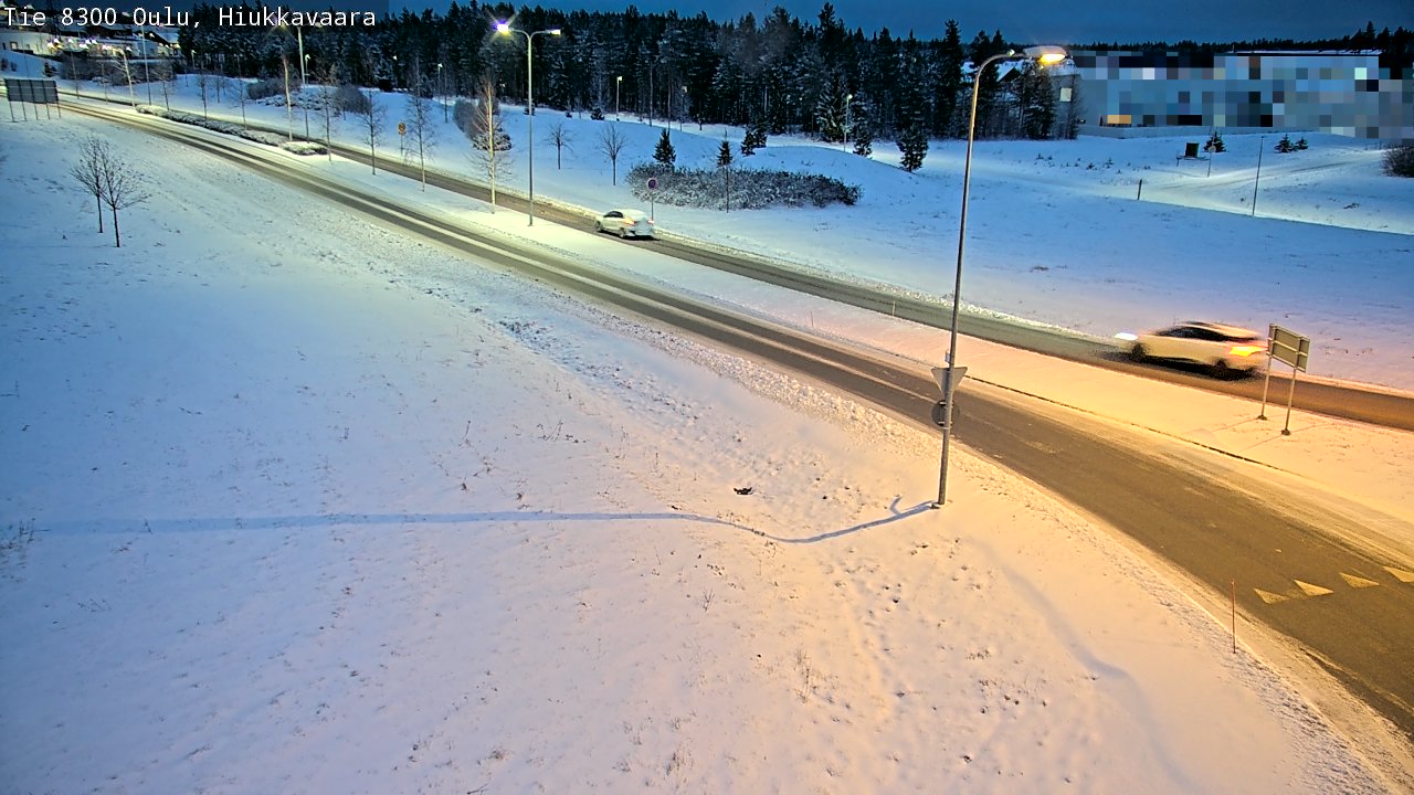 Weather Camera Image väg 8300 Oulu Hiukkavaara, Oulu, Pohjois-Pohjanmaa