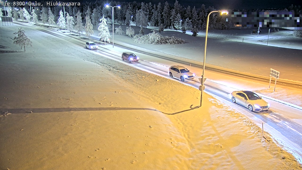 Weather Camera Image road 8300 Oulu Hiukkavaara, Oulu, Pohjois-Pohjanmaa