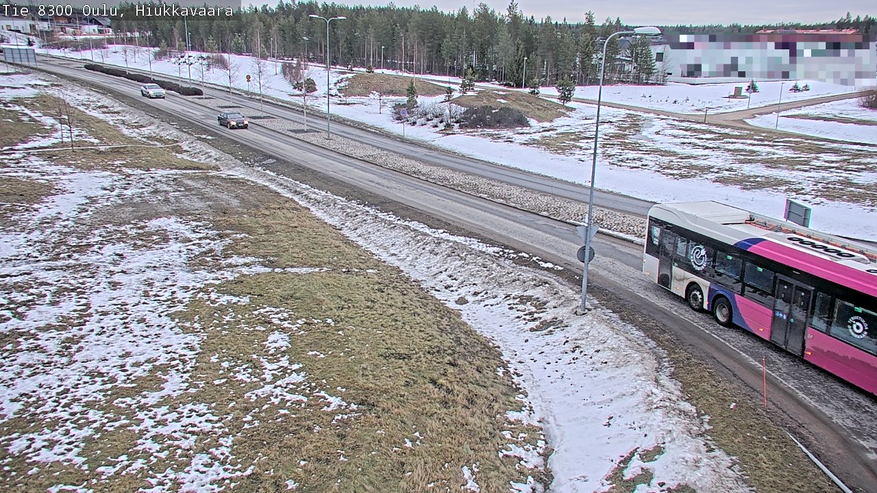 Weather Camera Image road 8300 Oulu Hiukkavaara, Oulu, Pohjois-Pohjanmaa