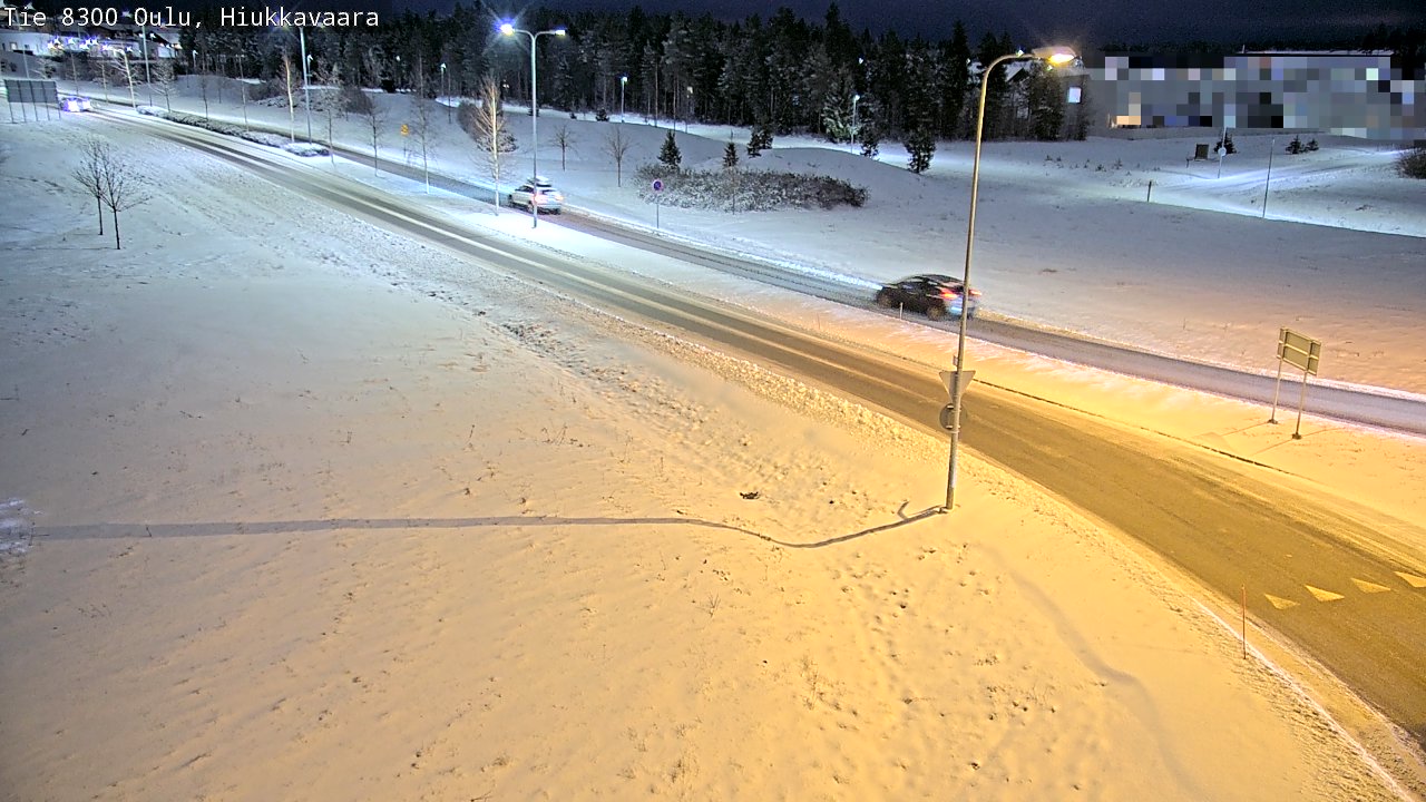 Weather Camera Image väg 8300 Oulu Hiukkavaara, Oulu, Pohjois-Pohjanmaa