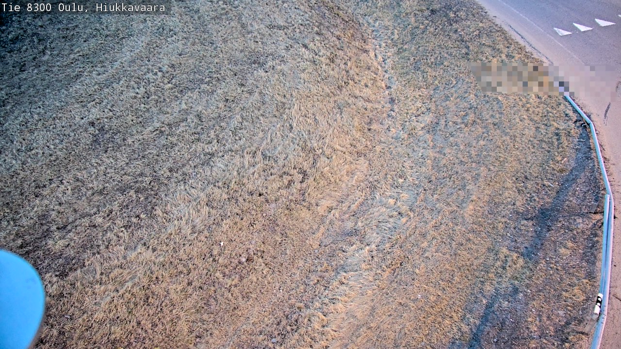Weather Camera Image väg 8300 Oulu Hiukkavaara, Oulu, Pohjois-Pohjanmaa