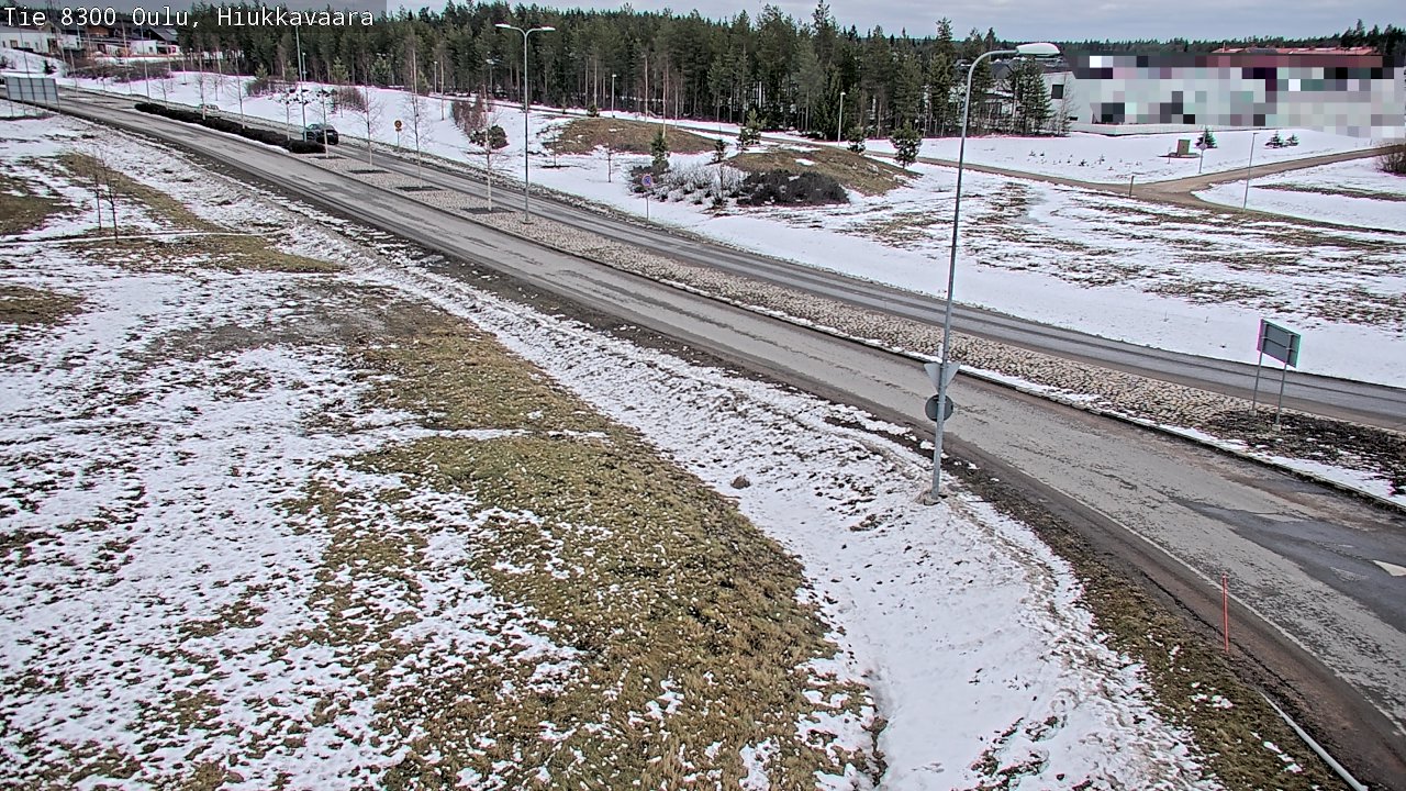 Weather Camera Image väg 8300 Oulu Hiukkavaara, Oulu, Pohjois-Pohjanmaa