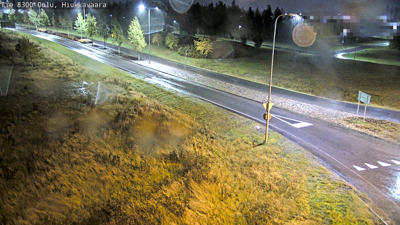 Weather Camera Image väg 8300 Oulu Hiukkavaara, Oulu, Pohjois-Pohjanmaa