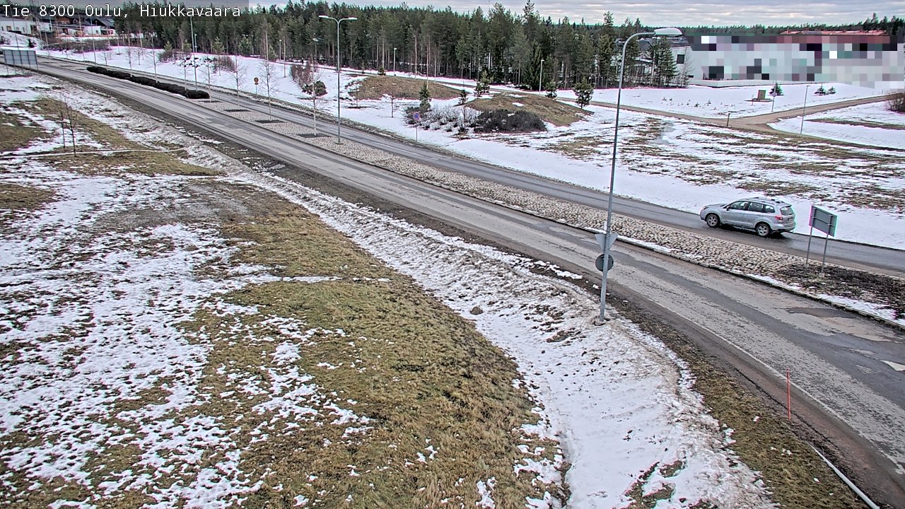 Weather Camera Image väg 8300 Oulu Hiukkavaara, Oulu, Pohjois-Pohjanmaa