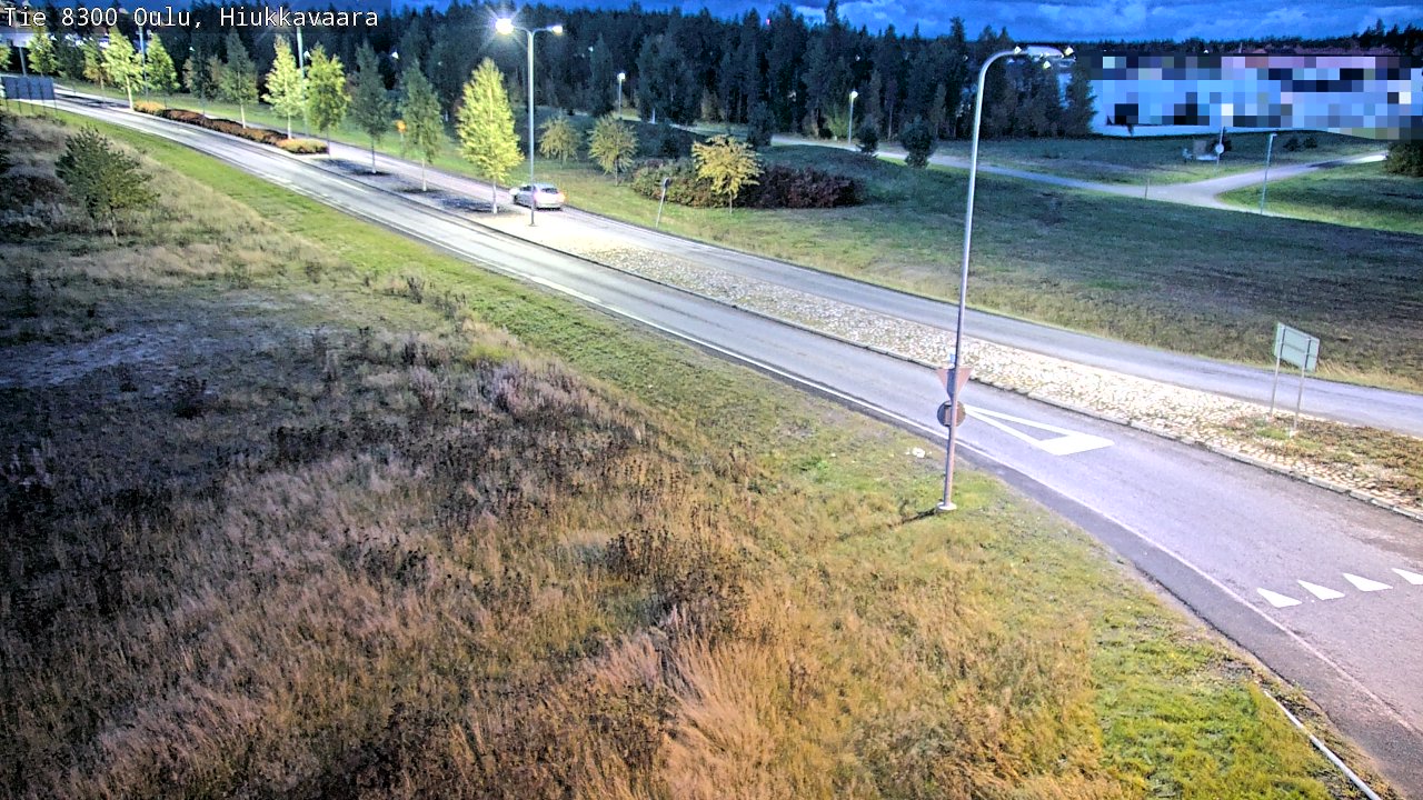 Weather Camera Image väg 8300 Oulu Hiukkavaara, Oulu, Pohjois-Pohjanmaa