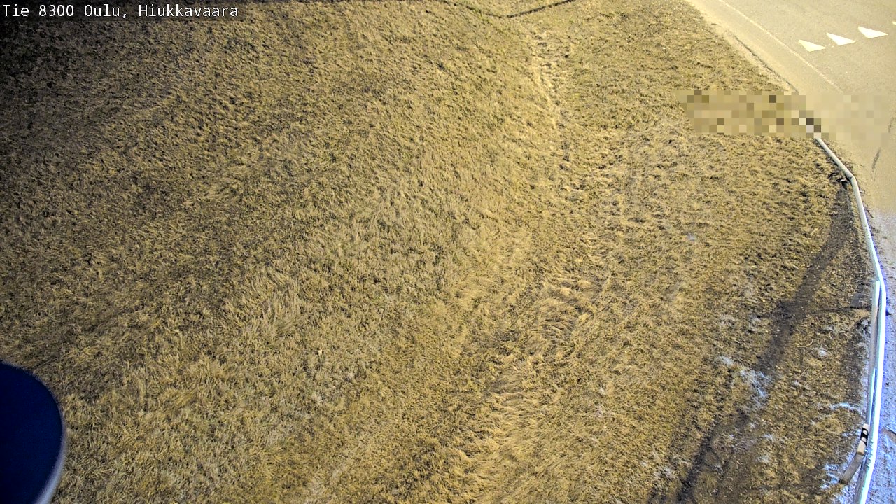 Weather Camera Image väg 8300 Oulu Hiukkavaara, Oulu, Pohjois-Pohjanmaa