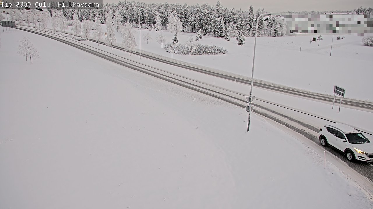 Weather Camera Image road 8300 Oulu Hiukkavaara, Oulu, Pohjois-Pohjanmaa