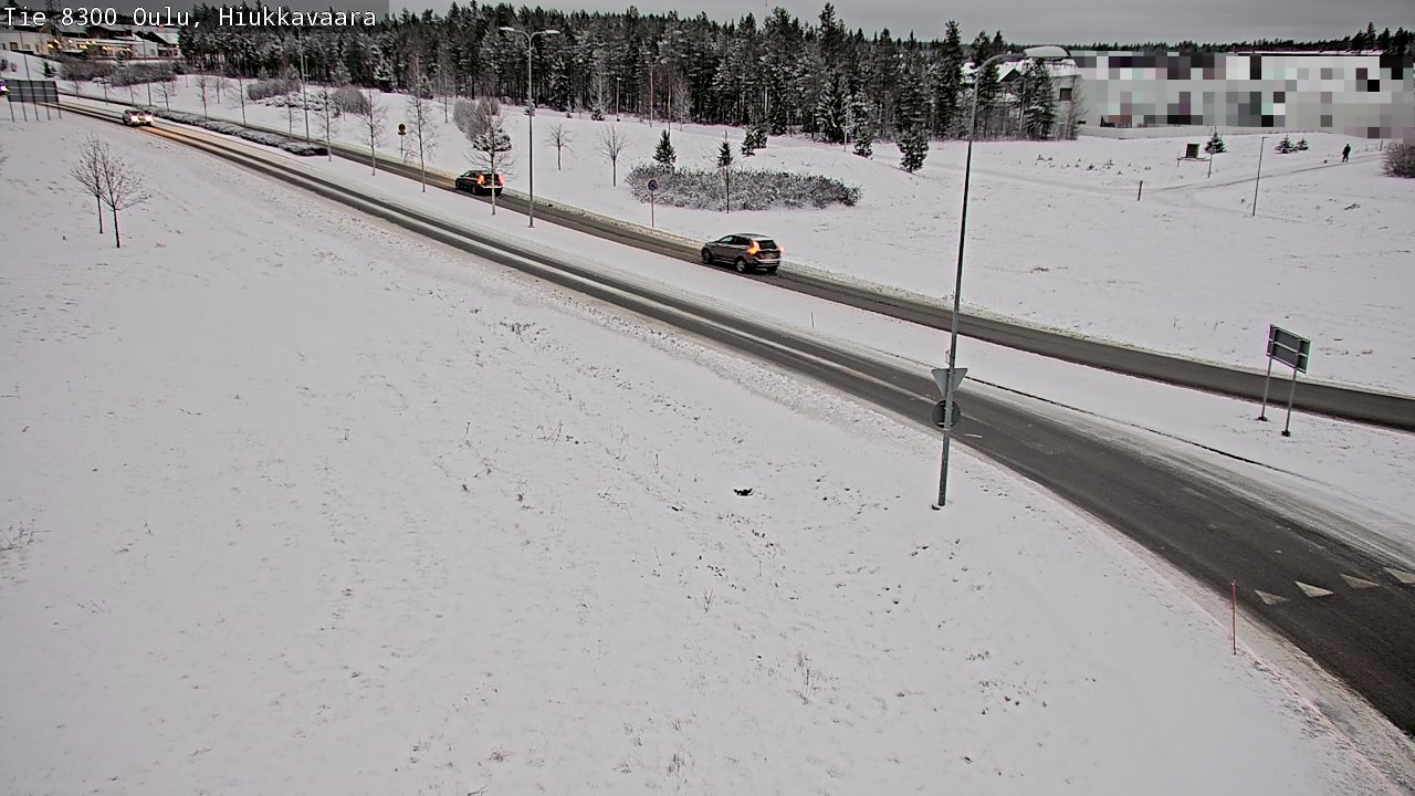 Weather Camera Image väg 8300 Oulu Hiukkavaara, Oulu, Pohjois-Pohjanmaa