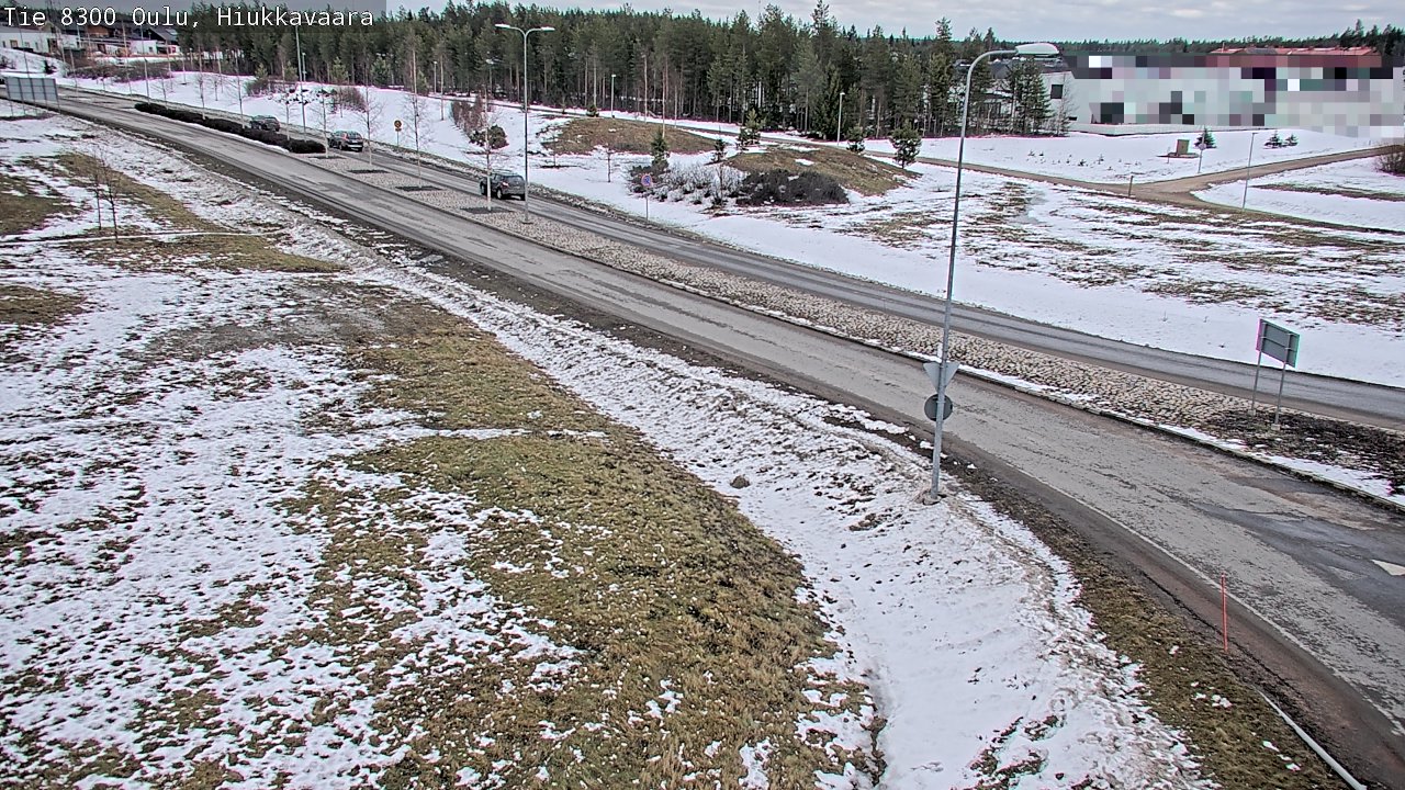 Weather Camera Image väg 8300 Oulu Hiukkavaara, Oulu, Pohjois-Pohjanmaa