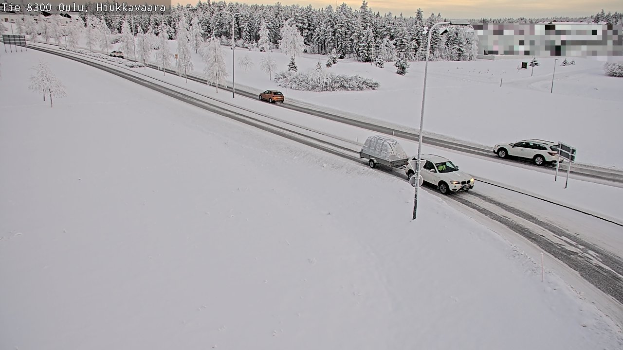 Weather Camera Image road 8300 Oulu Hiukkavaara, Oulu, Pohjois-Pohjanmaa