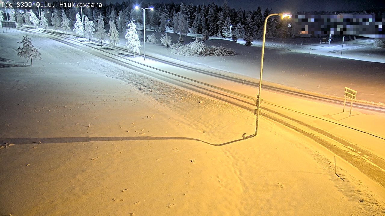Weather Camera Image road 8300 Oulu Hiukkavaara, Oulu, Pohjois-Pohjanmaa