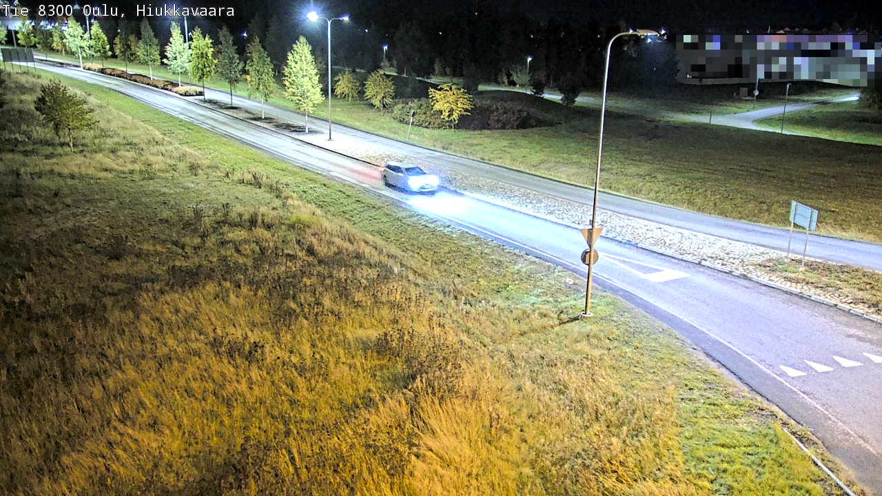 Weather Camera Image väg 8300 Oulu Hiukkavaara, Oulu, Pohjois-Pohjanmaa