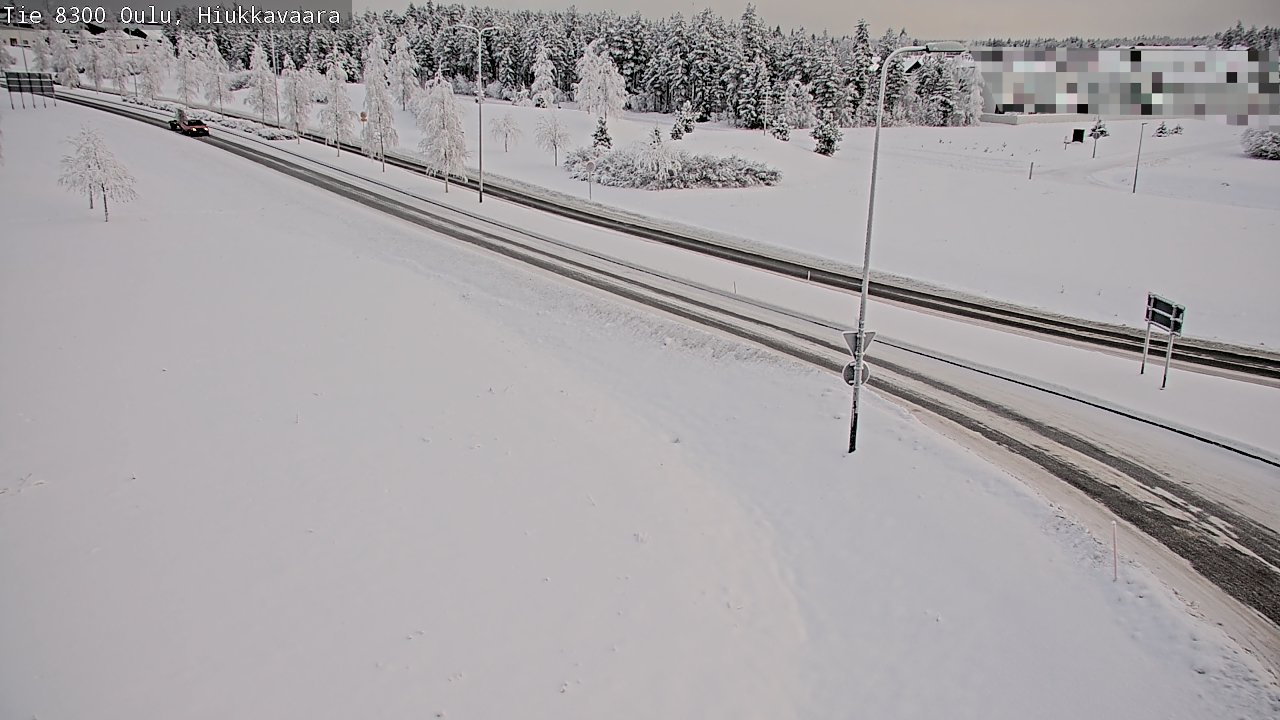 Weather Camera Image road 8300 Oulu Hiukkavaara, Oulu, Pohjois-Pohjanmaa