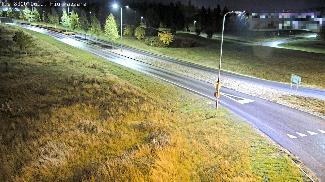 Weather Camera Image väg 8300 Oulu Hiukkavaara, Oulu, Pohjois-Pohjanmaa