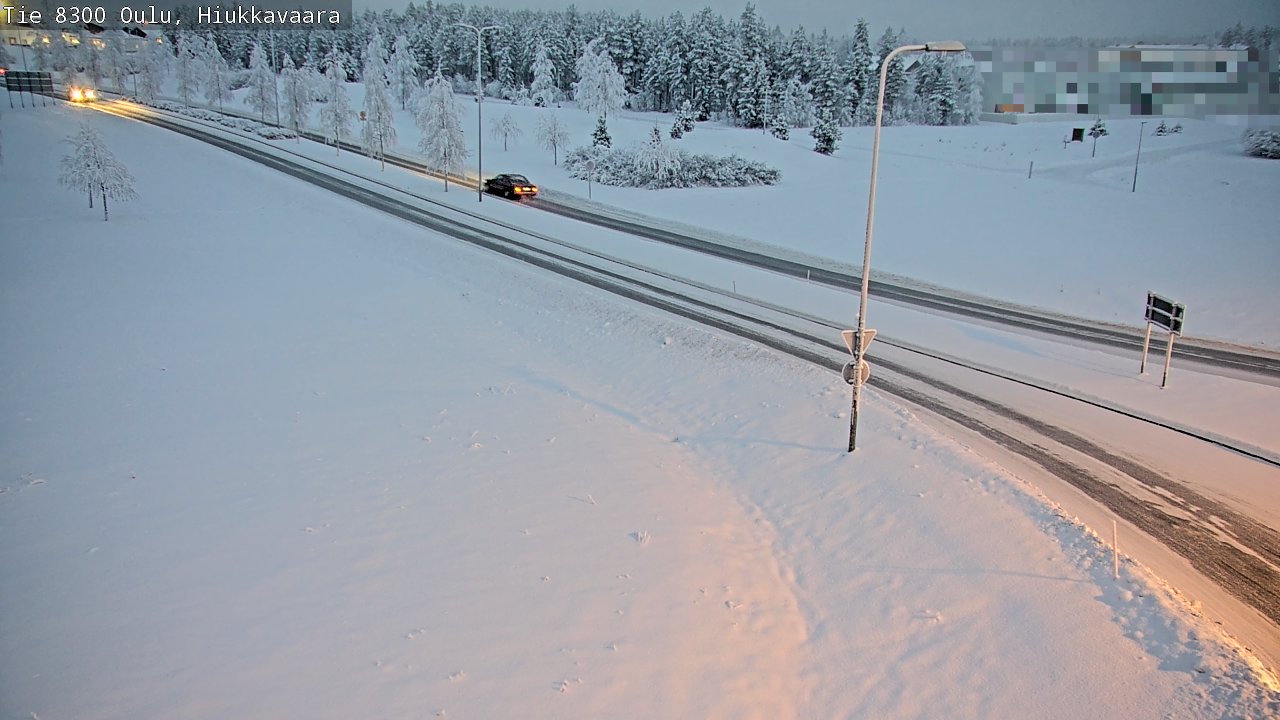 Weather Camera Image road 8300 Oulu Hiukkavaara, Oulu, Pohjois-Pohjanmaa