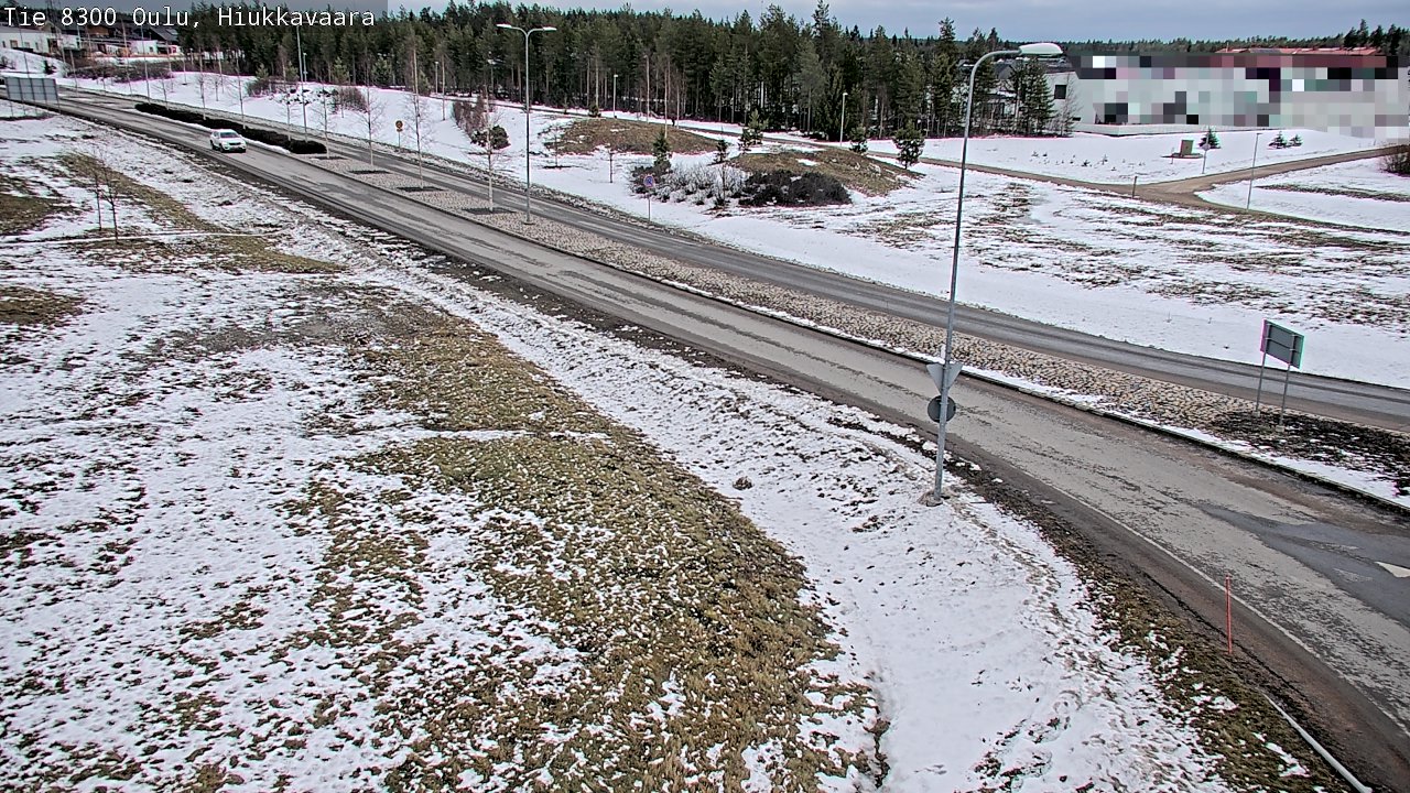 Weather Camera Image väg 8300 Oulu Hiukkavaara, Oulu, Pohjois-Pohjanmaa