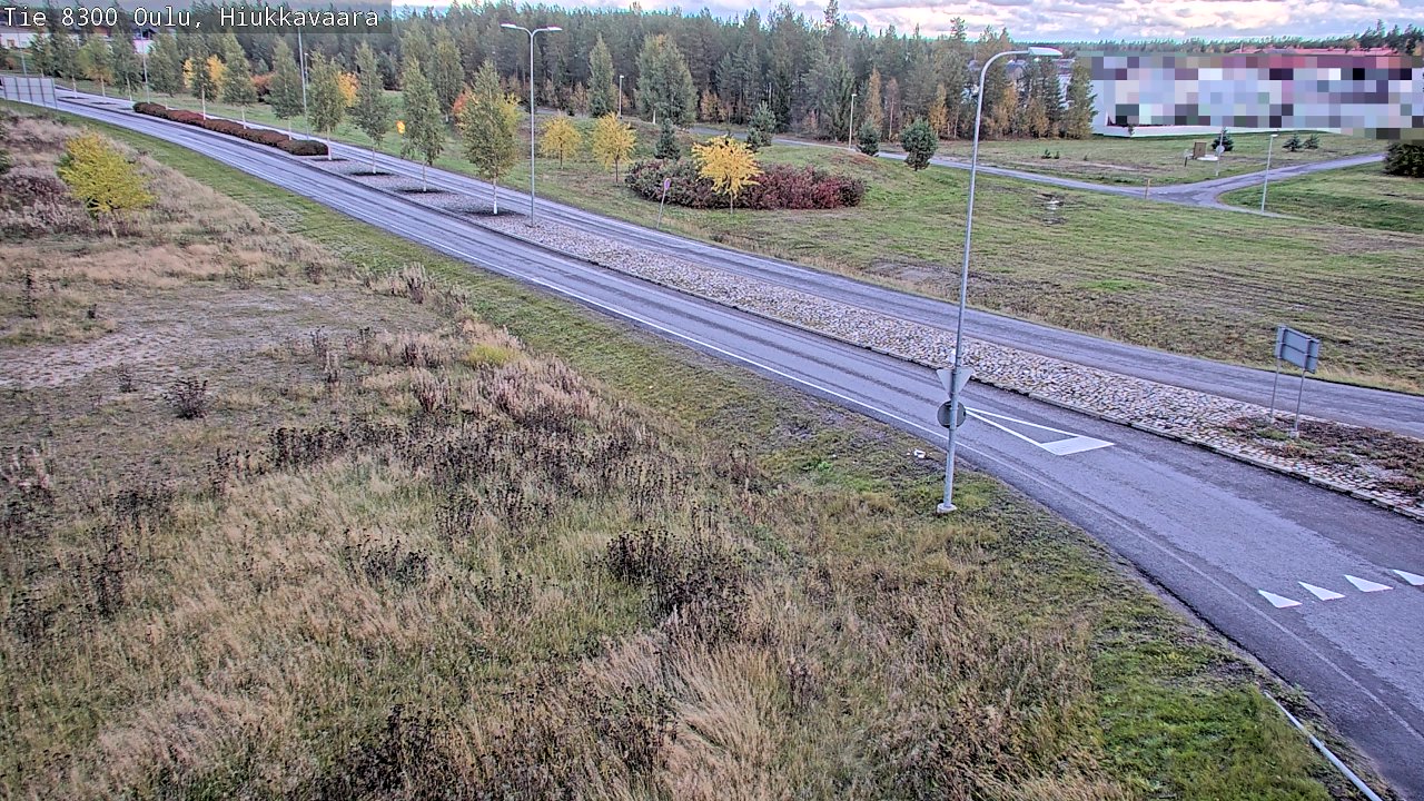 Weather Camera Image väg 8300 Oulu Hiukkavaara, Oulu, Pohjois-Pohjanmaa