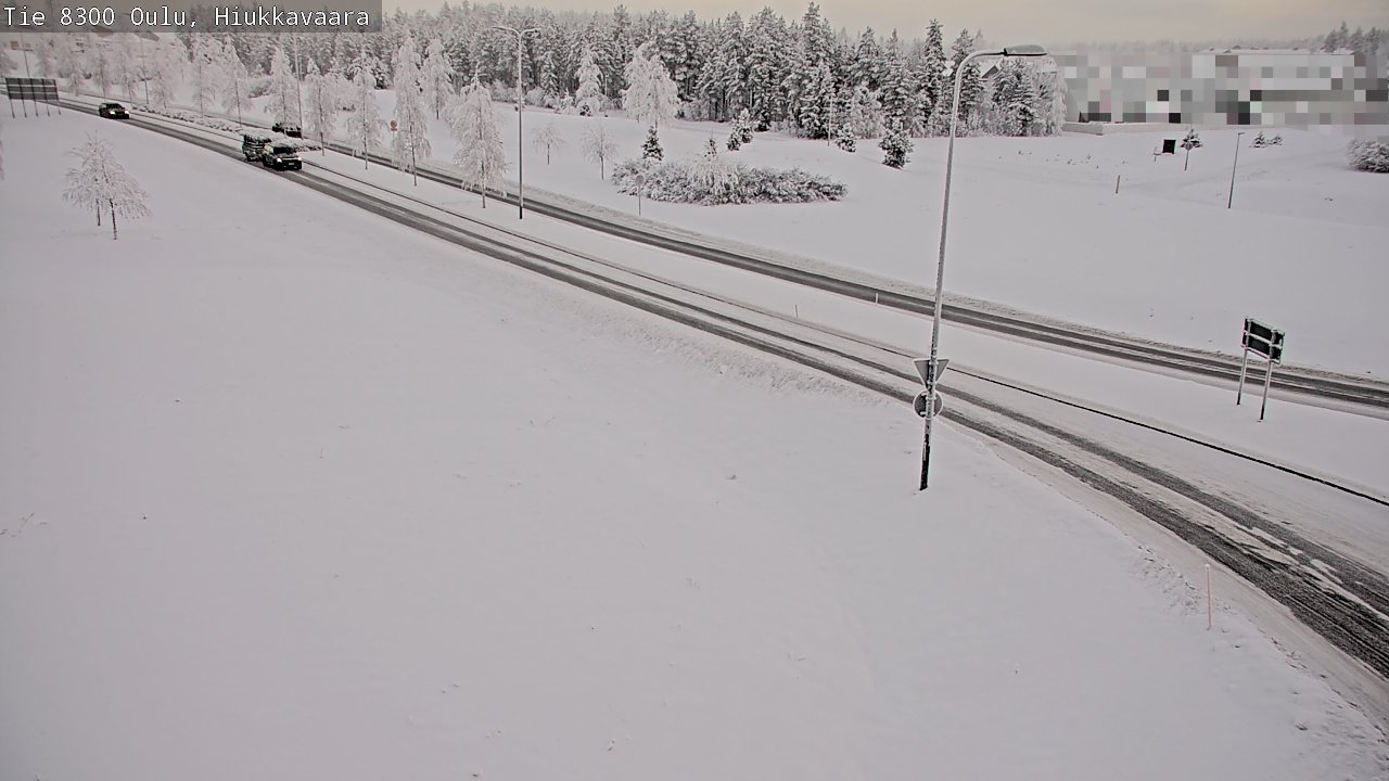 Weather Camera Image road 8300 Oulu Hiukkavaara, Oulu, Pohjois-Pohjanmaa