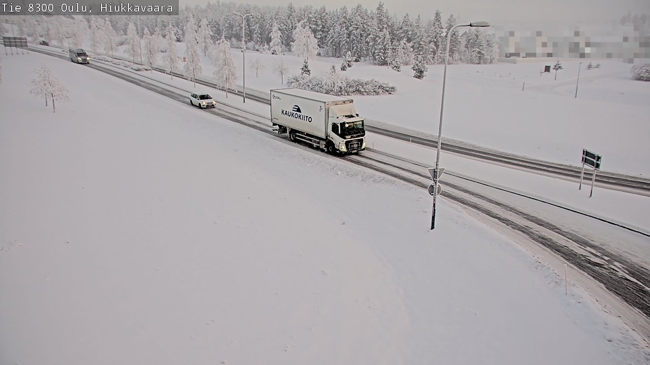 Weather Camera Image road 8300 Oulu Hiukkavaara, Oulu, Pohjois-Pohjanmaa