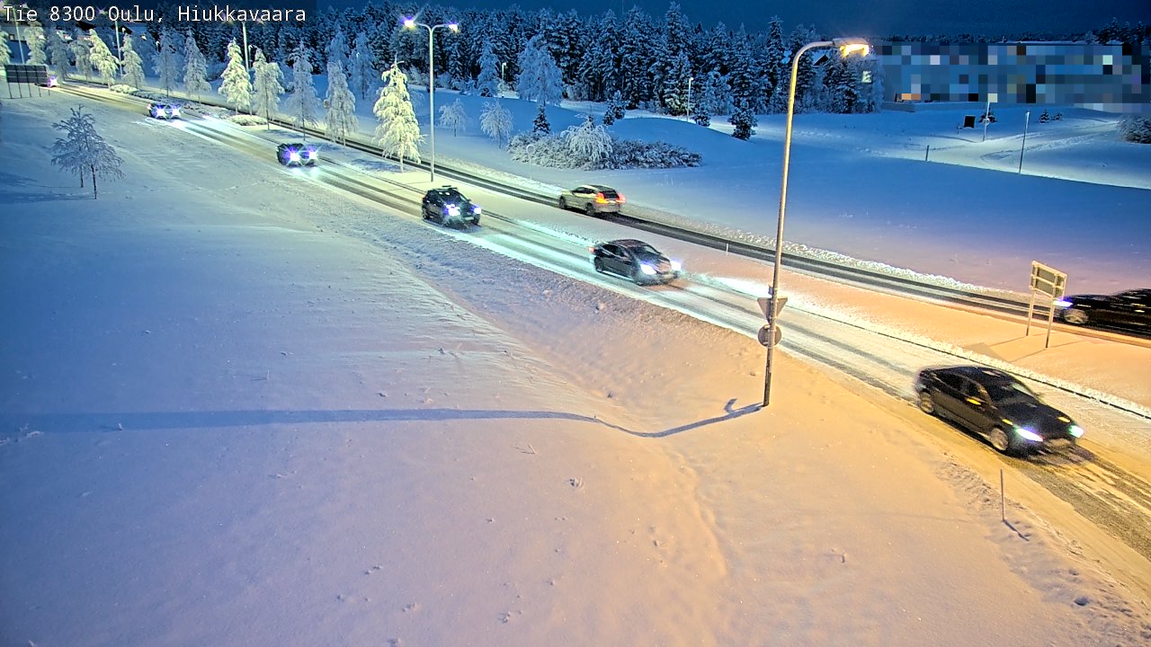 Kelikamerat Kuva tie 8300 Oulu Hiukkavaara, Oulu, Pohjois-Pohjanmaa