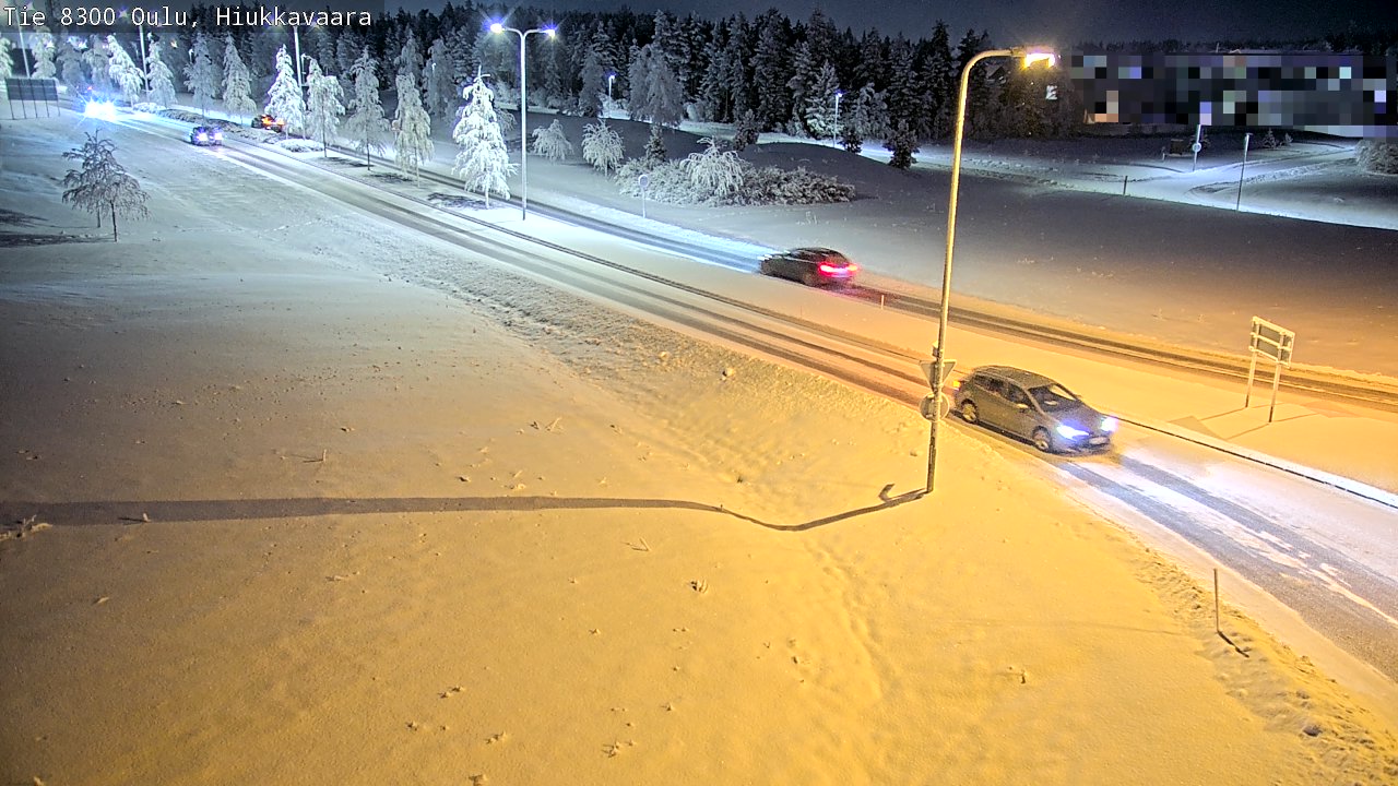 Weather Camera Image road 8300 Oulu Hiukkavaara, Oulu, Pohjois-Pohjanmaa