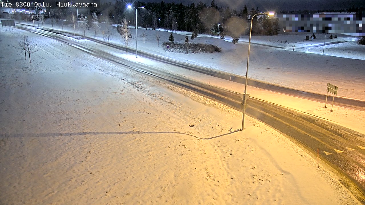 Weather Camera Image väg 8300 Oulu Hiukkavaara, Oulu, Pohjois-Pohjanmaa