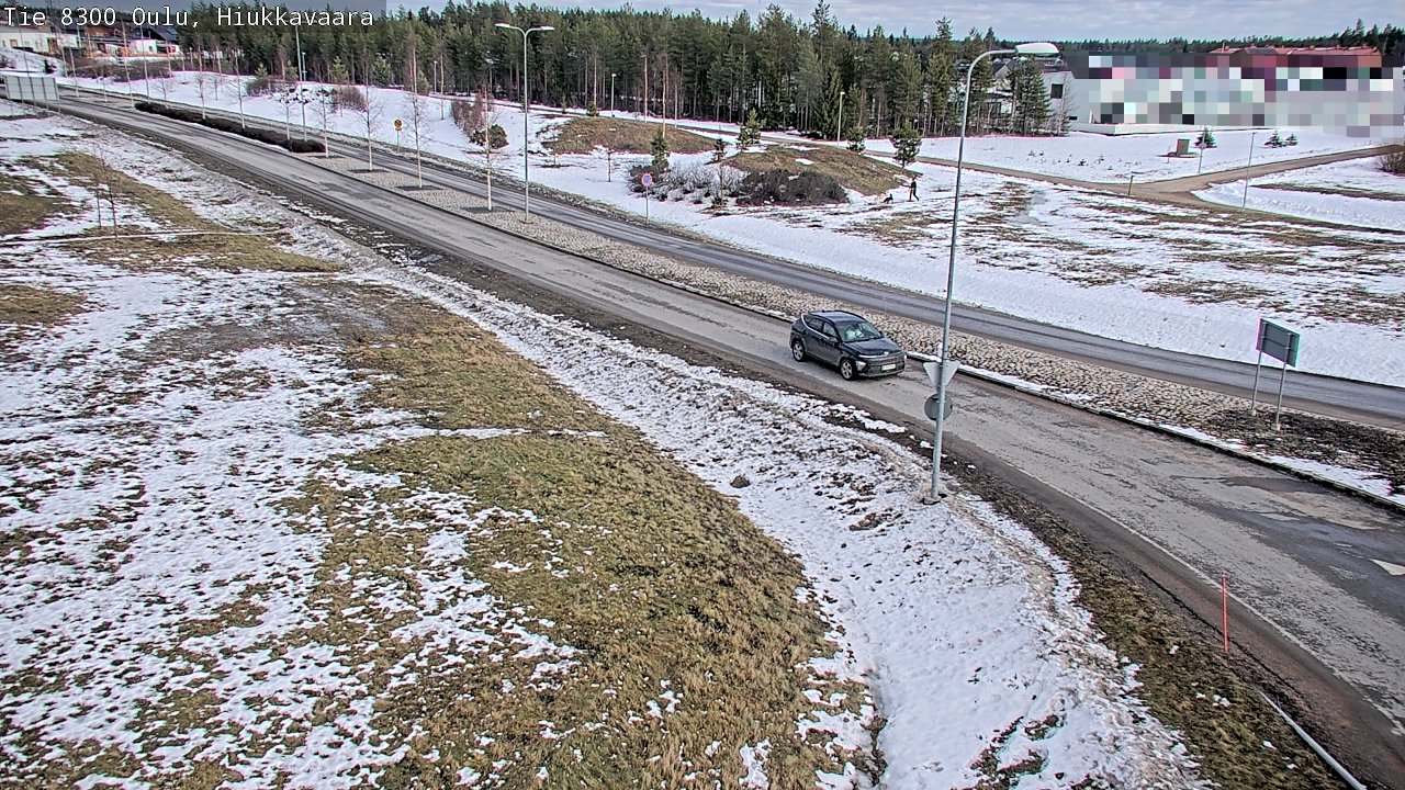 Weather Camera Image väg 8300 Oulu Hiukkavaara, Oulu, Pohjois-Pohjanmaa