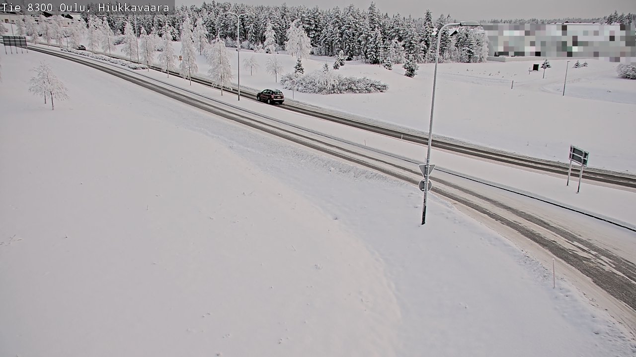 Weather Camera Image road 8300 Oulu Hiukkavaara, Oulu, Pohjois-Pohjanmaa