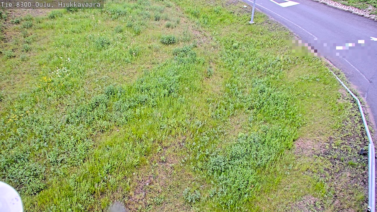 Weather Camera Image väg 8300 Oulu Hiukkavaara, Oulu, Pohjois-Pohjanmaa