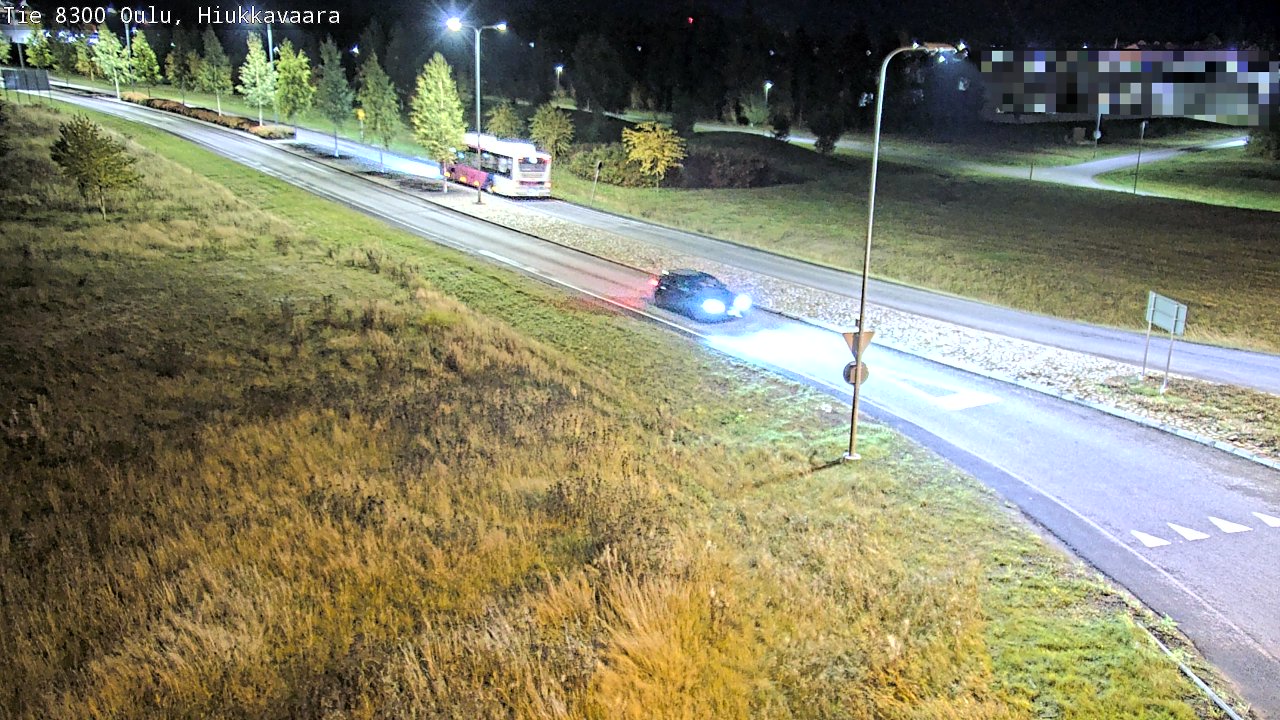 Weather Camera Image väg 8300 Oulu Hiukkavaara, Oulu, Pohjois-Pohjanmaa