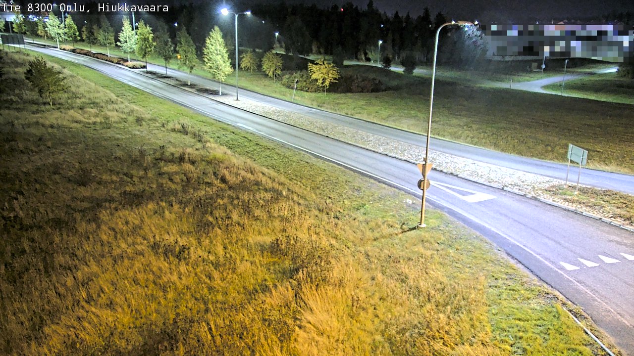 Weather Camera Image väg 8300 Oulu Hiukkavaara, Oulu, Pohjois-Pohjanmaa