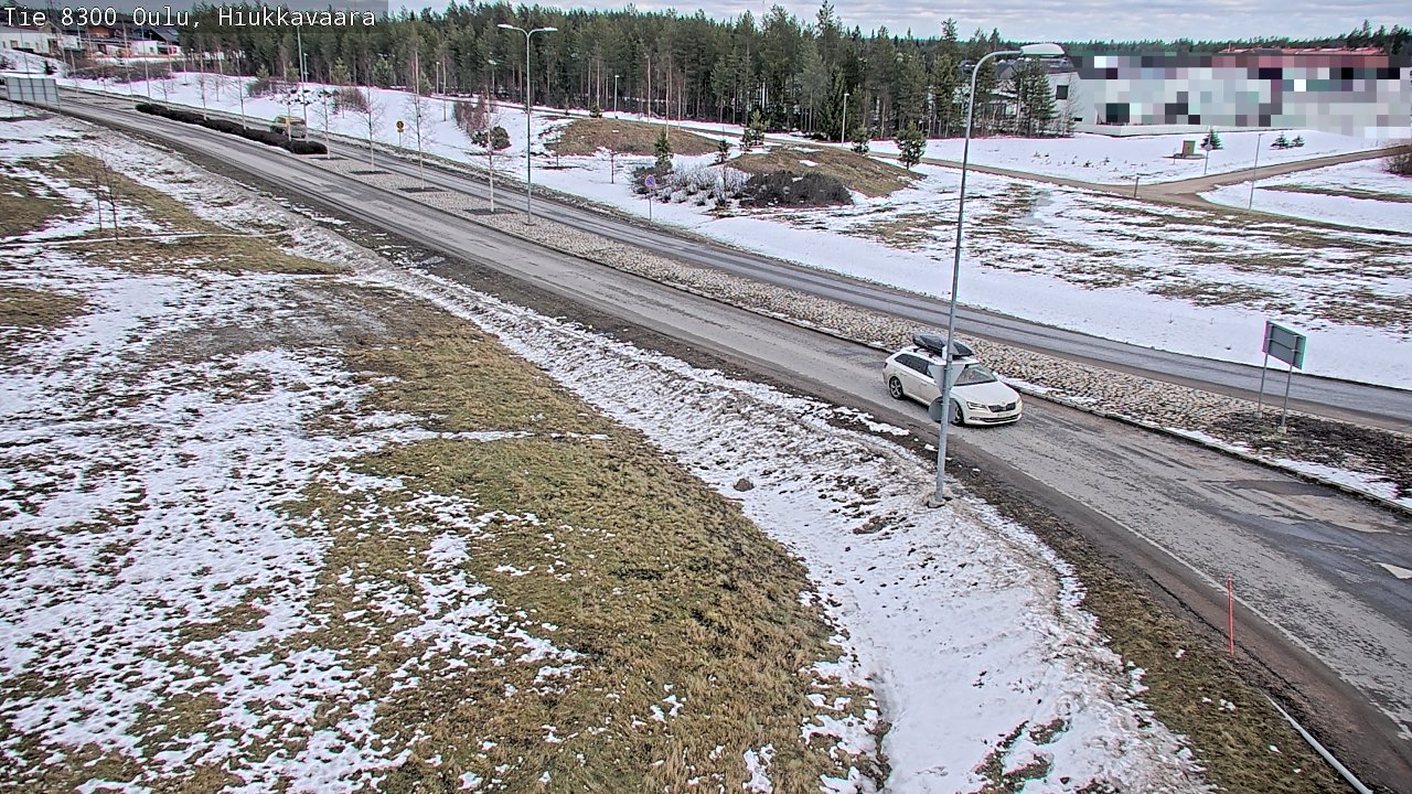 Weather Camera Image väg 8300 Oulu Hiukkavaara, Oulu, Pohjois-Pohjanmaa