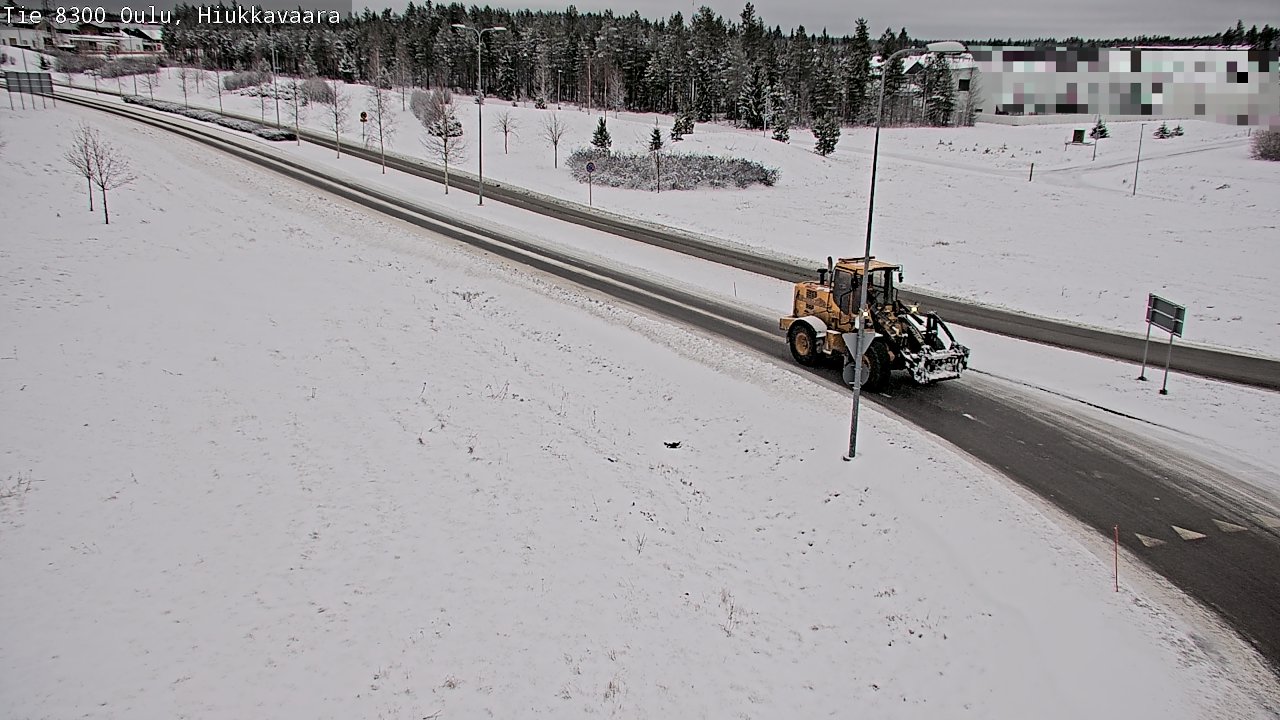 Weather Camera Image väg 8300 Oulu Hiukkavaara, Oulu, Pohjois-Pohjanmaa