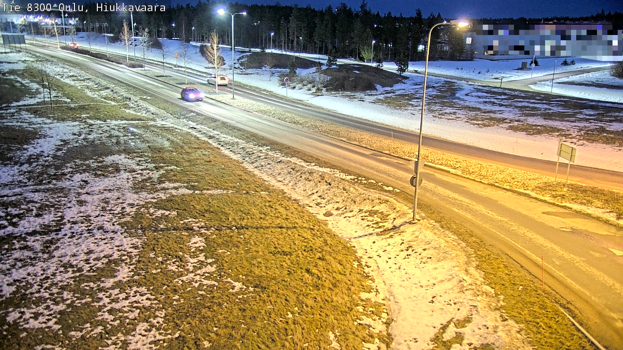 Weather Camera Image väg 8300 Oulu Hiukkavaara, Oulu, Pohjois-Pohjanmaa