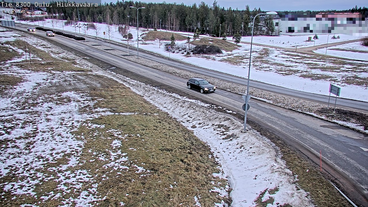 Weather Camera Image väg 8300 Oulu Hiukkavaara, Oulu, Pohjois-Pohjanmaa