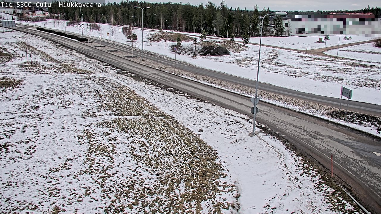 Weather Camera Image väg 8300 Oulu Hiukkavaara, Oulu, Pohjois-Pohjanmaa