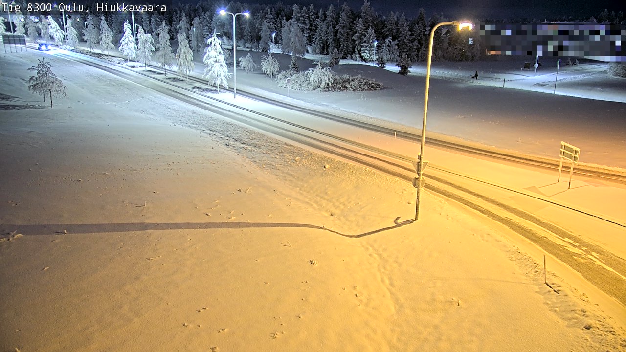 Weather Camera Image road 8300 Oulu Hiukkavaara, Oulu, Pohjois-Pohjanmaa