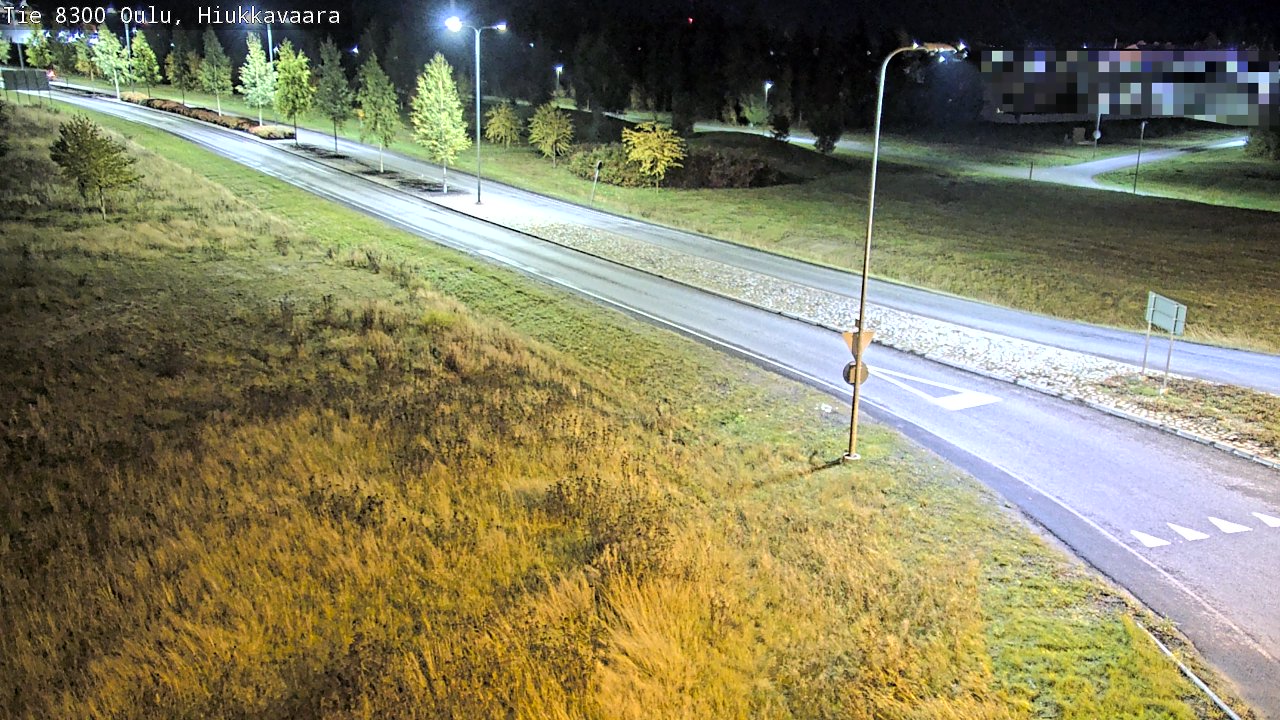 Weather Camera Image väg 8300 Oulu Hiukkavaara, Oulu, Pohjois-Pohjanmaa
